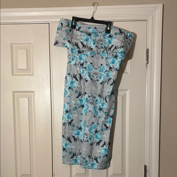 off shoulder mini dress with sleeves Kailynn Off-Shoulder A-Line Mini Dress Blue